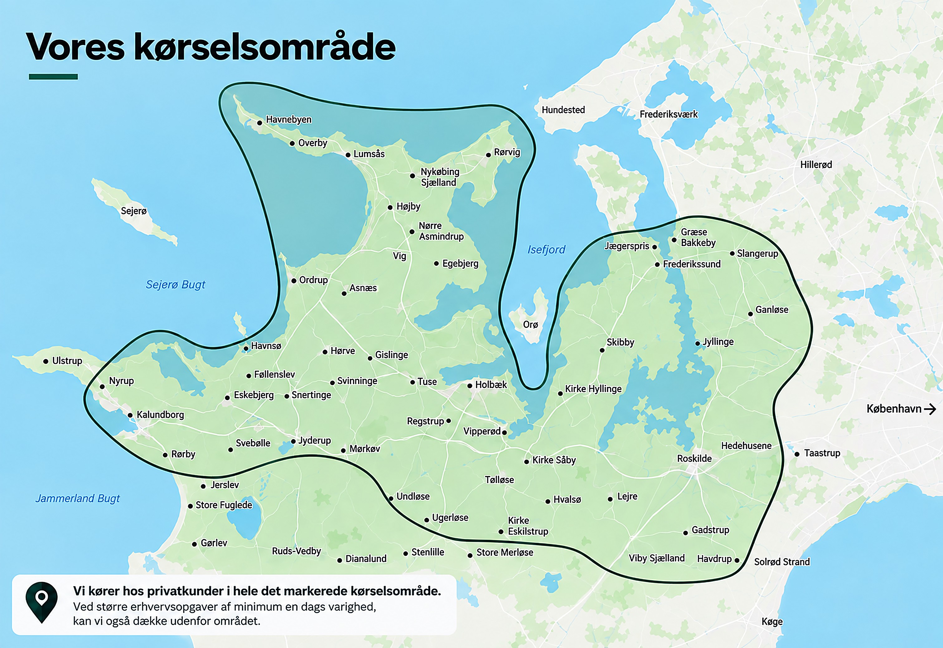 Kort over Cosmus Polerings kørselsområde